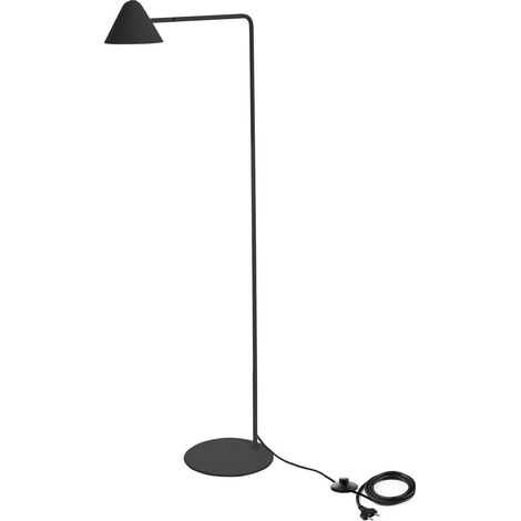 Lampada da Terra a LED 25x45,5xH129,5 cm in Metallo e Marmo Antares Nero (1/3)