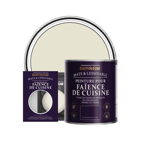 Peinture pour Faïence de Cuisine, Finition Mate - Huître (1/3)