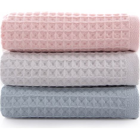 Set aus 3 Handtüchern: Waffelhandtuch, Badetuch, Handtuch, Gästehandtuch, Duschhandtuch, Saunahandtuch (34 x 74 cm).