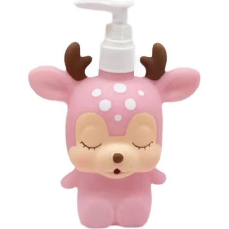 Bardusch-Distributeur enfants cerf rose, bouteille ludique lavage corps/mains, design amusant (1/5)
