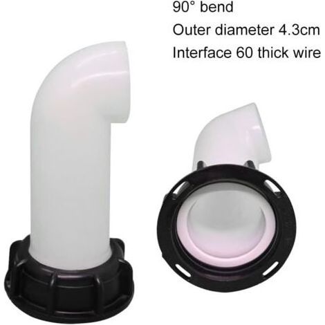 Bec de Vidange avec éCrou, Buse de RéServoir Deau Valve 1000l IBC Rallonge de Cuve, Extension Deau de Pluie Buse d'Extension Buse de Tuyau Adaptateur Universel pour Raccord Robinet Cuve IBC (1/4)