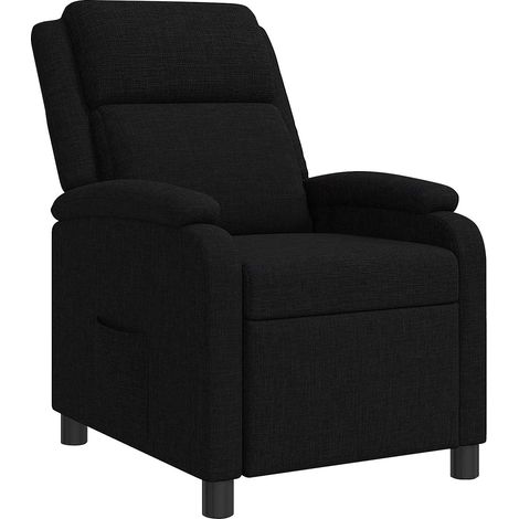 Recliner Negro Tela vidaXL (1/5)
