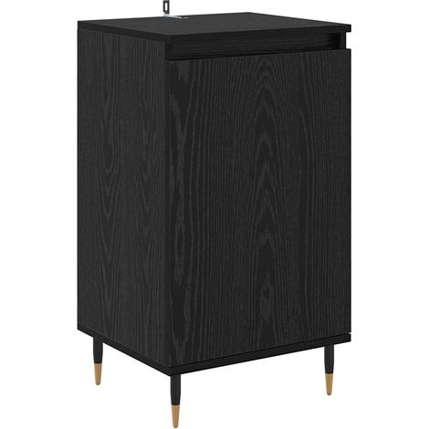 2 pcs Buffet,Meuble de Rangement,Bahut Chêne noir 40 x 35 x 70 cm CFW585987 (1/5)