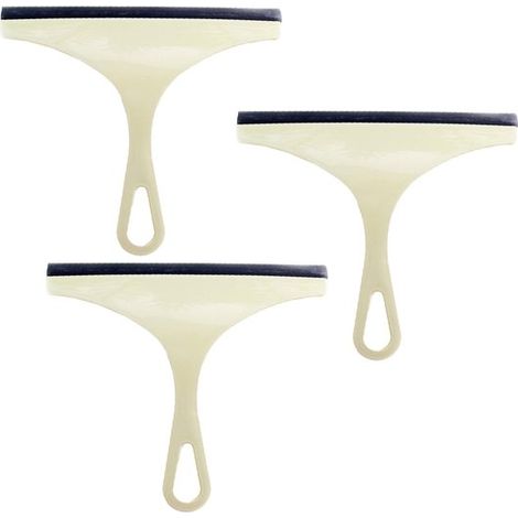 Raclette de salle de bain - Raclette de porte de douche en caoutchouc - Nettoyant multifonctionnel pour vitres et douche - Lame en silicone lavable - Usage domestique - Vert - 3 pièces (1/5)