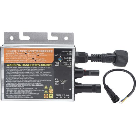 Micro onduleur de liaison au réseau PV 150W, onde sinusoïdale, Protection de tension, température actuelle, AC220V