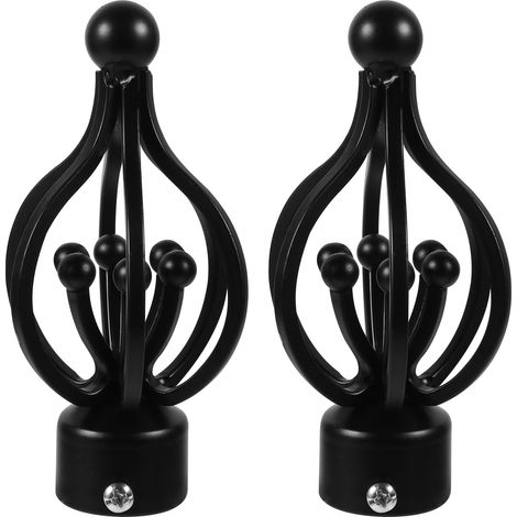 Dcoratifs pour Tringle Rideaux 28 MM Fer Forg Mat Noir Lot (1/5)