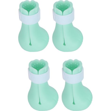 couvre-chaussures anti-griffures pour chat, réglables, en silicone, pour animaux de compagnie (vert menthe) (1/5)