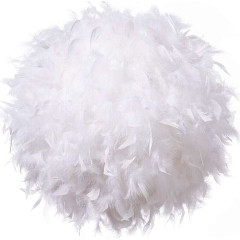 40cm, Abat-jour Plume pour Lumière de Pendentif Lustre de Plafond, Abat-jour pour lampe suspendue ou lampe de table pour Chambre à Coucher (1/4)