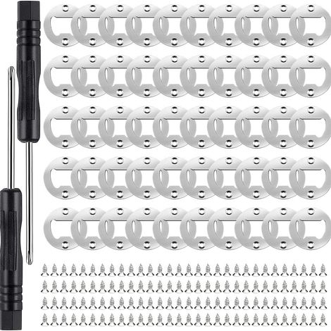 50 Pièces Ouvre-Bouteille en Fer Rond DIY avec Vis et Tournevis, Accessoire Métallique pour Bière, Fêtes et Bars (1/3)