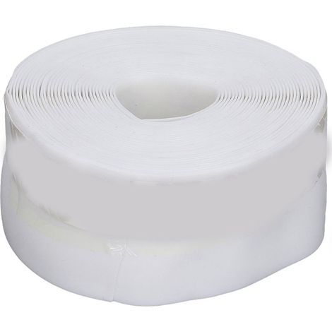 Bande adhésive silicone pour portes et fenêtres, 5m x 3,5cm, blanche, étanche et isolante (1/5)