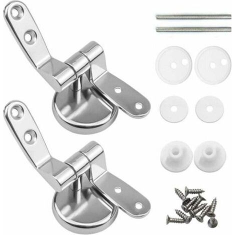 WC-Sitz-Befestigungselemente, 2er-Pack Ersatz-WC-Sitz-Scharniere mit Zinklegierungsbefestigungen