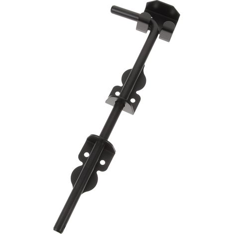 ​​ Loquet de Sol Robuste: En Fer Noir 12 Pouces, Épais et Sécurité Renforcée - pour Portails, Portes, Vinyle, Clôtures, Abris et Usage Domestique, Installation Facile​​