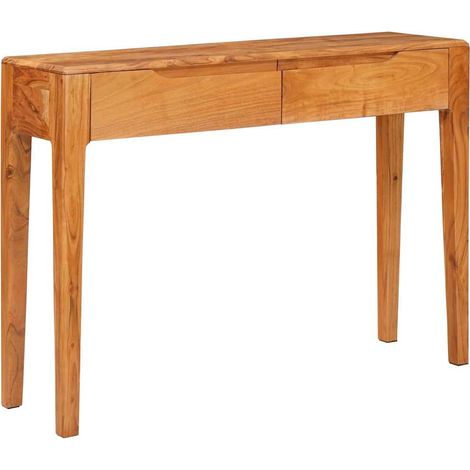 Table console，Table d'appoint，Bout de canapé，Meuble d'entrée Marron 110 x 30 x 80 cm Bois d'Acacia Massif