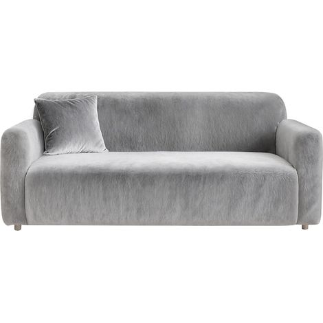 Coiffures de canapé épaisses Yeammart 1/2/3 Seater Pure Color Sofa Protecteur Velours Easy Fit Tissu, 2 Seater 145-185cm) (1/4)
