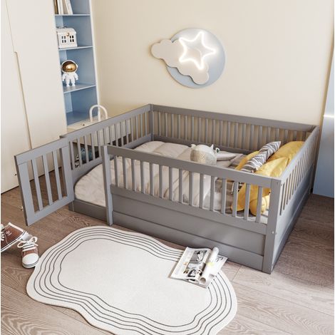 Bett Bettgestell Schlafplatz 140x200 Holz OKMYHOME (1/5)
