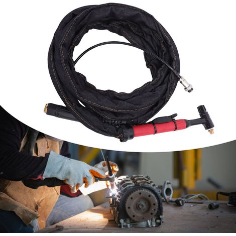 Kit de soudage TIG avec torche de soudage à l'arc argon et accessoires de raccordement de tuyau TIG-150 5m L (1/5)
