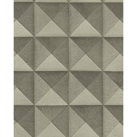 Grafik Tapete Profhome BA220064-DI heißgeprägte Vliestapete geprägt mit geometrischen Formen und metallischen Akzenten grau 5,33 m2 (1/4)