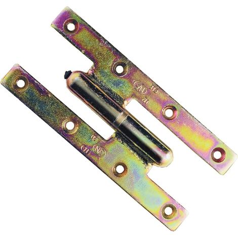 Paumelle picarde bouts carrés acier brut - TORBEL - 140 x 60 mm - Gauche