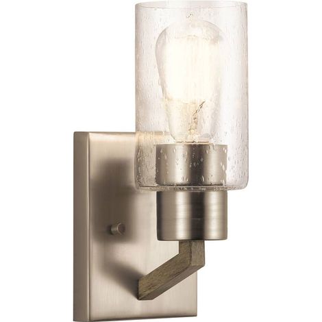 Applique Contemporanea Deryn Acciaio Grigio Antico 1 Luce E27 (1/5)