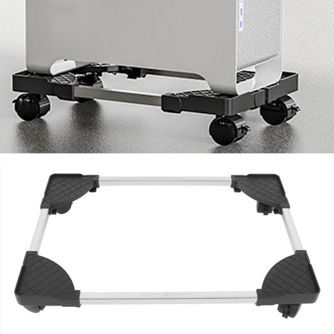 [Support PC Mobile] Étagère pour Tour PC avec Roulettes 360° Caster Wheels， Construction en Steel Adjustable (1/5)