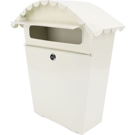 Boîte aux lettres vintage en fer résistant à la pluie, avec serrure, pour l'extérieur ou l'intérieur. Décoration pour la maison ou le bureau. (1/5)