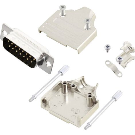 MH Connectors MHDM15-DB15P-K D-SUB Stiftleisten-Set 180 ° Polzahl: 15 Lötkelch 1 St.