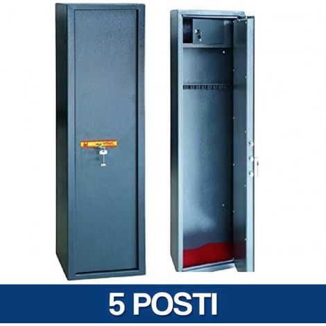 ARMADIO PORTAFUCILI PORTA FUCILI 2 3 5 7 10 FUCILIERA SECURITY BLINDATA (13218V) 5 POSTI (32196)