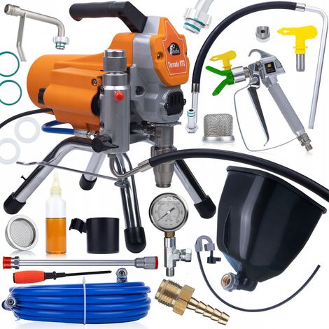Rosfix-Lackiergerät Rosfix Tornado RT2 UltraSpray 1500 W 22 MPA 2,2 l/min + 6 l Tank für Material/Farbe für das Tornado-/Graco-Kolben-Lackiergerät