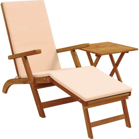 Maison Exclusive - Lettino prendisole reclinabile e pieghevole 2 pcs Beige