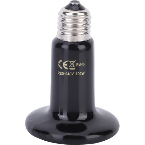 Lampe chauffante céramique reptile 100W 220-240V E27 infrarouge animal (1/5)