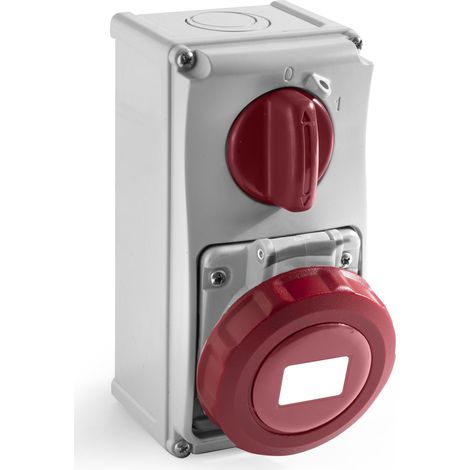 Connecteur industriel RS PRO, 3P+E, 32A, 400 V, Montage mural ( Prix pour 1 )