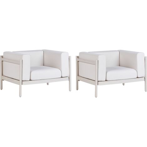 Gartensessel 2er Set FERRETTI Hellbeige