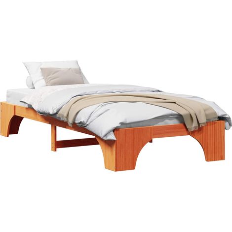 Maison Exclusive - Estructura de cama Marrón cera 80 x 200 cm (1/5)