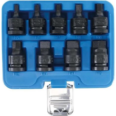 Bgs Juego de vasos con puntas metálicas 9 piezas