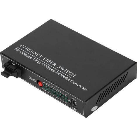 Commutateur Ethernet fibre optique TBC-MC3418ED20 Plug & Play, robuste et stable, en alliage d'aluminium, pour réseaux informatiques, prise 100-240 V. (1/5)