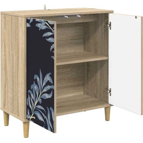 Buffet Bas de Cuisine 69x33x75 cm, Meuble de Rangement avec Portes et Étagères, Bois d'Ingénierie, Style Moderne pour Salon ou Entrée (1/5)