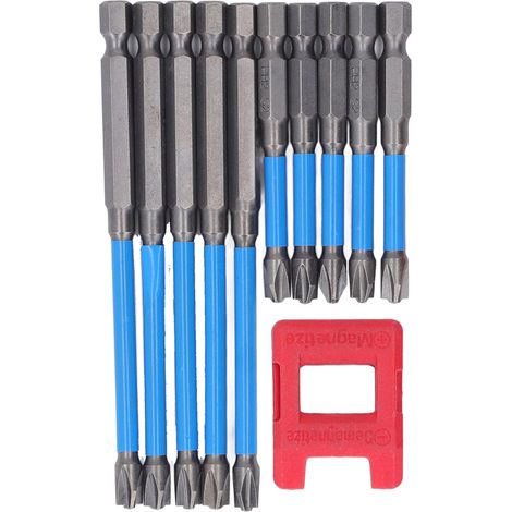 Set mit 10 Sechskant-Bohreinsätzen, Schraubendreherbits aus legiertem Stahl, starkem Magneten, Schraubendreher-Werkzeugset. (1/5)