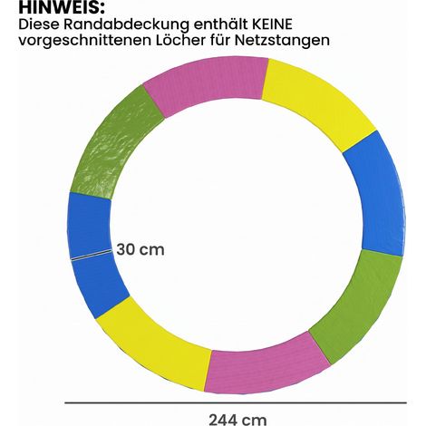 Ersatz-Randabdeckung für Trampoline, wasserfest, reißfest, Ø244 cm, bunt (1/5)