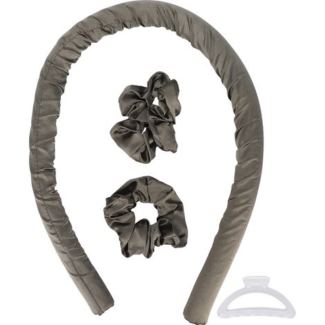 Rouleau à Cheveux Sans Chaleur Bandeau Vert Foncé pour Boucles Naturelles (1/5)