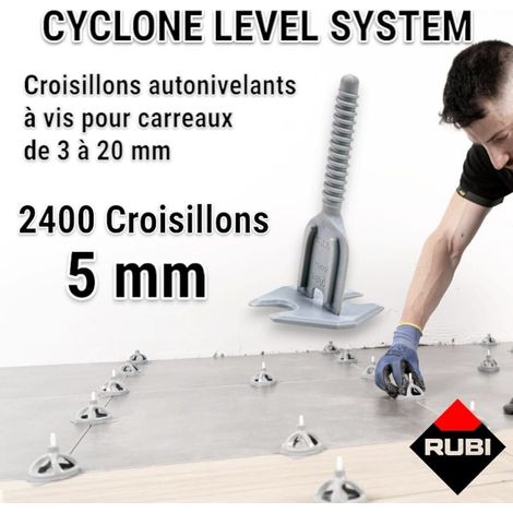 2400 croisillons autonivellants à vis 5mm en "I" CYCLONE RUBI (1/5)