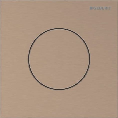 Geberit Typ 40 Urinalsteuerung mit pneum. Spülauslösung, Betätigungsplatte rund, Taste Rotgold gebürstet, Easy to Clean (1/5)
