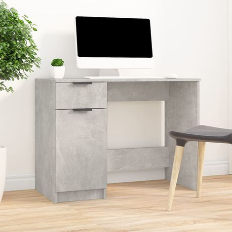 vidaXL Scrivania Grigio Cemento 100x50x75 cm in Legno Multistrato
