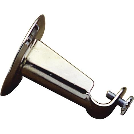 Soporte Barra 12 mm.Ø Cromo Frontal Redondo