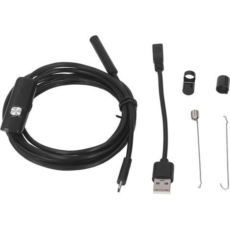 USB industrial endoscope with 6 LED lights, 7mm probe pipe inspection camera, IP67 water resistant (1/5)