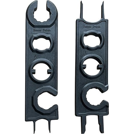 2 llaves MC4 para actualización solar, herramienta de montaje de enchufe solar, llave de tubo, conector, herramienta de liberación enchufable, color negro