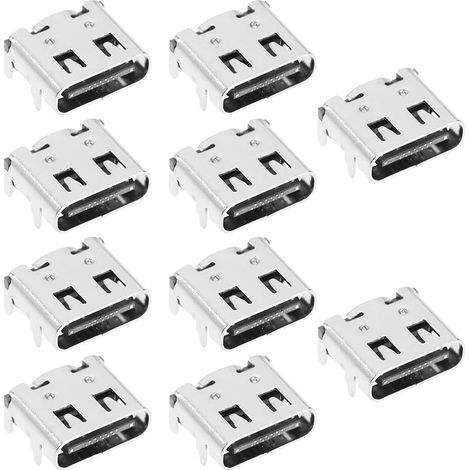 10pcs Port de Charge USB de Type C Compatible avec PS5 Manette Dual Sense Poignée de Jeu Prise de Charge Adaptateur USB C Chargeur Socket Pièces de Réparation