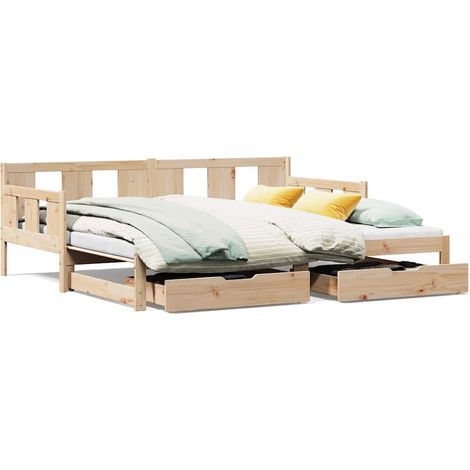 Maison Exclusive - Sofá cama nido con cajones sin colchón 90x190