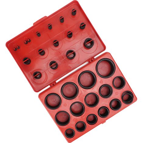 Kit de 347 joints toriques en caoutchouc, assortiment de rondelles et joints universels pour l'automobile, les canalisations, la robinetterie et les machines. (1/5)