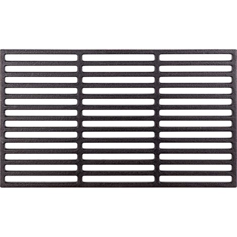 Grillrost Gusseisen eckig 45x26 cm emailliert Grillgitter Gussrost, Grillauflage (1/2)