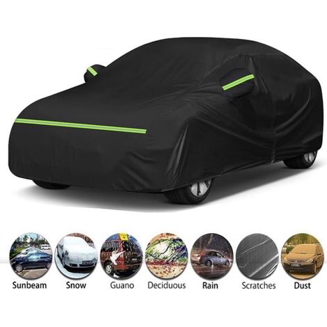 Housse de voiture imperméable pour SUV, protection extérieure en tissu Oxford, anti-UV, anti-poussière et imperméable, idéale pour le remisage hivernal en extérieur. Dimensions : 530 x 200 x 145 cm, n (1/4)